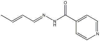 N-[(E)-[(E)-but-2-enylidene]amino]pyridine-4-carboxamide Struktur