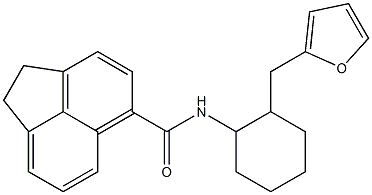 N-[2-(furan-2-ylmethyl)cyclohexyl]-1,2-dihydroacenaphthylene-5-carboxamide Struktur