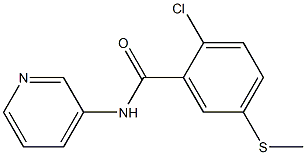 2-chloro-5-methylsulfanyl-N-pyridin-3-ylbenzamide Struktur