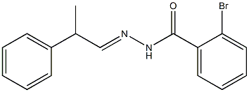 2-bromo-N-[(E)-2-phenylpropylideneamino]benzamide Struktur