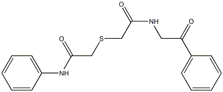 2-(2-anilino-2-oxoethyl)sulfanyl-N-phenacylacetamide Struktur