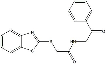 2-(1,3-benzothiazol-2-ylsulfanyl)-N-phenacylacetamide Struktur