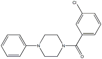 (3-chlorophenyl)-(4-phenylpiperazin-1-yl)methanone Struktur