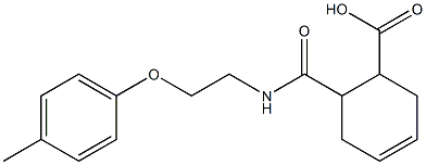 6-[2-(4-methylphenoxy)ethylcarbamoyl]cyclohex-3-ene-1-carboxylic acid Struktur