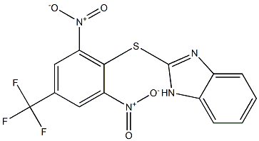 2-[2,6-dinitro-4-(trifluoromethyl)phenyl]sulfanyl-1H-benzimidazole Struktur