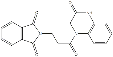 2-[3-oxo-3-(3-oxo-2,4-dihydroquinoxalin-1-yl)propyl]isoindole-1,3-dione Struktur