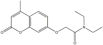 N,N-diethyl-2-(4-methyl-2-oxochromen-7-yl)oxyacetamide Struktur