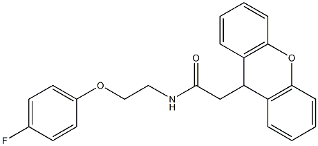 N-[2-(4-fluorophenoxy)ethyl]-2-(9H-xanthen-9-yl)acetamide Struktur