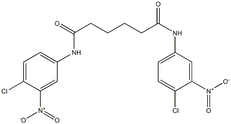 N,N'-bis(4-chloro-3-nitrophenyl)hexanediamide Struktur