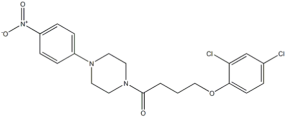 4-(2,4-dichlorophenoxy)-1-[4-(4-nitrophenyl)piperazin-1-yl]butan-1-one Struktur