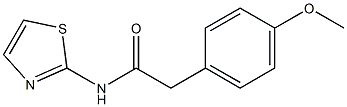 2-(4-methoxyphenyl)-N-(1,3-thiazol-2-yl)acetamide Struktur