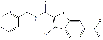 3-chloro-6-nitro-N-(pyridin-2-ylmethyl)-1-benzothiophene-2-carboxamide Struktur