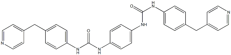 1-[4-(pyridin-4-ylmethyl)phenyl]-3-[4-[[4-(pyridin-4-ylmethyl)phenyl]carbamoylamino]phenyl]urea Struktur