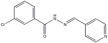 3-chloro-N-[(E)-pyridin-4-ylmethylideneamino]benzamide Struktur