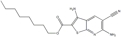 octyl 3,6-diamino-5-cyanothieno[2,3-b]pyridine-2-carboxylate Struktur