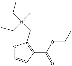 (3-ethoxycarbonylfuran-2-yl)methyl-diethyl-methylazanium Struktur