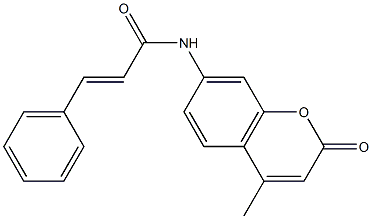 (E)-N-(4-methyl-2-oxochromen-7-yl)-3-phenylprop-2-enamide Struktur