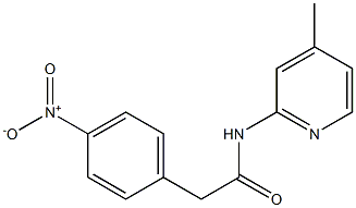 N-(4-methylpyridin-2-yl)-2-(4-nitrophenyl)acetamide Struktur