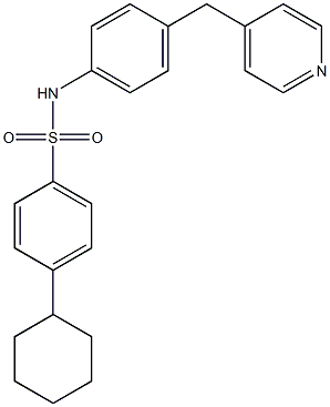 4-cyclohexyl-N-[4-(pyridin-4-ylmethyl)phenyl]benzenesulfonamide Struktur