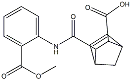 2-[(2-methoxycarbonylphenyl)carbamoyl]bicyclo[2.2.1]hept-5-ene-3-carboxylic acid Struktur