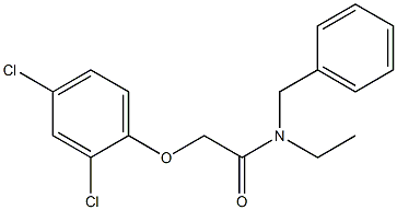 N-benzyl-2-(2,4-dichlorophenoxy)-N-ethylacetamide Struktur