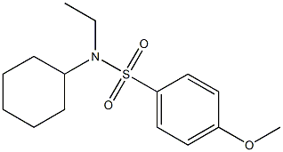 N-cyclohexyl-N-ethyl-4-methoxybenzenesulfonamide Struktur