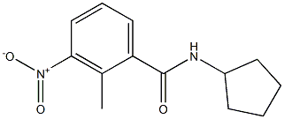 N-cyclopentyl-2-methyl-3-nitrobenzamide Struktur