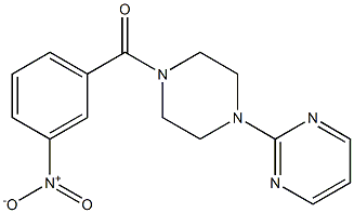 (3-nitrophenyl)-(4-pyrimidin-2-ylpiperazin-1-yl)methanone Struktur