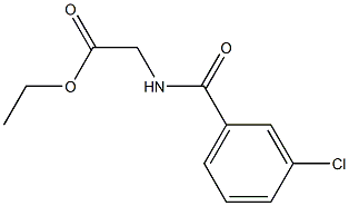 ethyl 2-[(3-chlorobenzoyl)amino]acetate Struktur