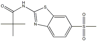 2,2-dimethyl-N-(6-methylsulfonyl-1,3-benzothiazol-2-yl)propanamide Struktur