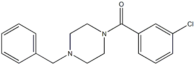 (4-benzylpiperazin-1-yl)-(3-chlorophenyl)methanone Struktur