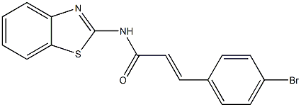 (E)-N-(1,3-benzothiazol-2-yl)-3-(4-bromophenyl)prop-2-enamide Struktur