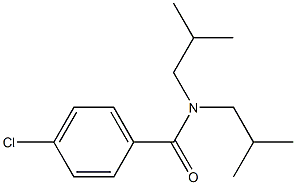 4-chloro-N,N-bis(2-methylpropyl)benzamide Struktur