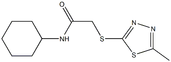 N-cyclohexyl-2-[(5-methyl-1,3,4-thiadiazol-2-yl)sulfanyl]acetamide Struktur