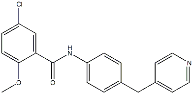 5-chloro-2-methoxy-N-[4-(pyridin-4-ylmethyl)phenyl]benzamide Struktur