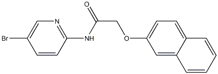 N-(5-bromopyridin-2-yl)-2-naphthalen-2-yloxyacetamide Struktur