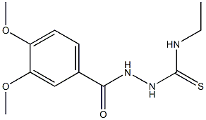 1-[(3,4-dimethoxybenzoyl)amino]-3-ethylthiourea Struktur