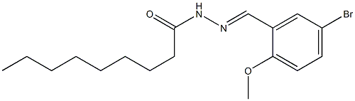 N-[(E)-(5-bromo-2-methoxyphenyl)methylideneamino]nonanamide Struktur