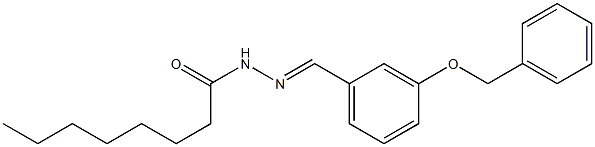 N-[(E)-(3-phenylmethoxyphenyl)methylideneamino]octanamide Struktur