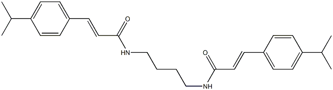 (E)-3-(4-propan-2-ylphenyl)-N-[4-[[(E)-3-(4-propan-2-ylphenyl)prop-2-enoyl]amino]butyl]prop-2-enamide Struktur