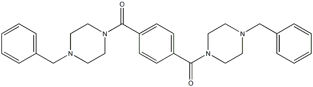 [4-(4-benzylpiperazine-1-carbonyl)phenyl]-(4-benzylpiperazin-1-yl)methanone Struktur