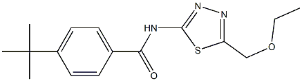 4-tert-butyl-N-[5-(ethoxymethyl)-1,3,4-thiadiazol-2-yl]benzamide Struktur