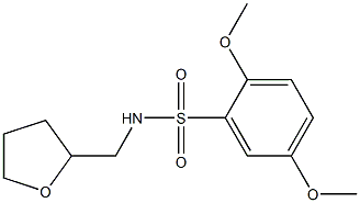 2,5-dimethoxy-N-(oxolan-2-ylmethyl)benzenesulfonamide Struktur