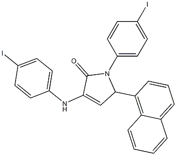 4-(4-iodoanilino)-1-(4-iodophenyl)-2-naphthalen-1-yl-2H-pyrrol-5-one Struktur