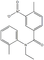 N-ethyl-4-methyl-N-(2-methylphenyl)-3-nitrobenzamide Struktur