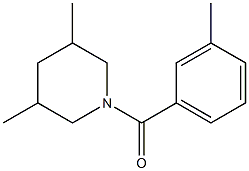 (3,5-dimethylpiperidin-1-yl)-(3-methylphenyl)methanone Struktur