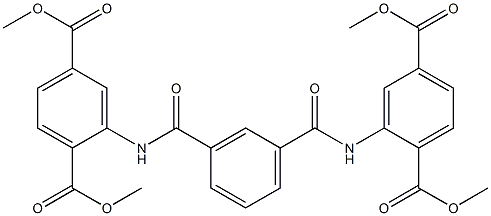 dimethyl 2-[[3-[[2,5-bis(methoxycarbonyl)phenyl]carbamoyl]benzoyl]amino]benzene-1,4-dicarboxylate Struktur