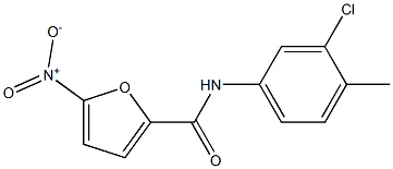 N-(3-chloro-4-methylphenyl)-5-nitrofuran-2-carboxamide Struktur