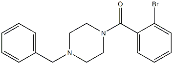 (4-benzylpiperazin-1-yl)-(2-bromophenyl)methanone Struktur