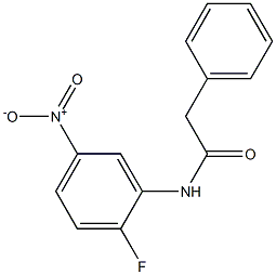 N-(2-fluoro-5-nitrophenyl)-2-phenylacetamide Struktur